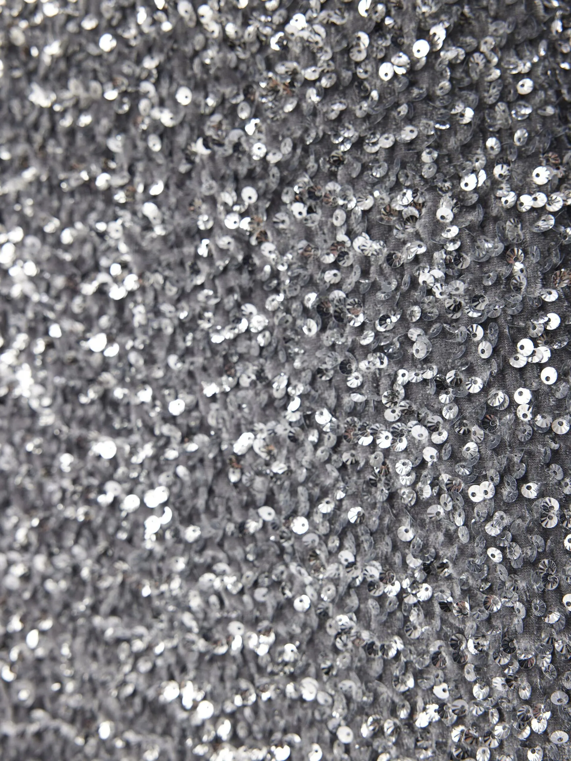 Silver Sequin Maxi Skirt