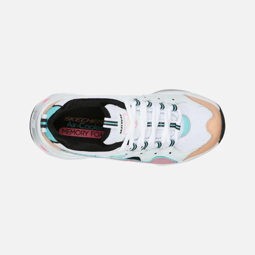 Skechers Girls D'Lites 3.0 Zenway Shoe -White
