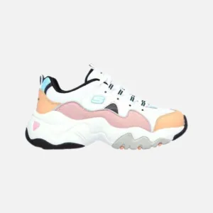 Skechers Girls D'Lites 3.0 Zenway Shoe -White