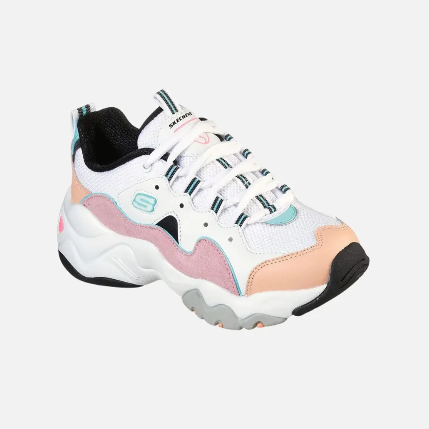 Skechers Girls D'Lites 3.0 Zenway Shoe -White