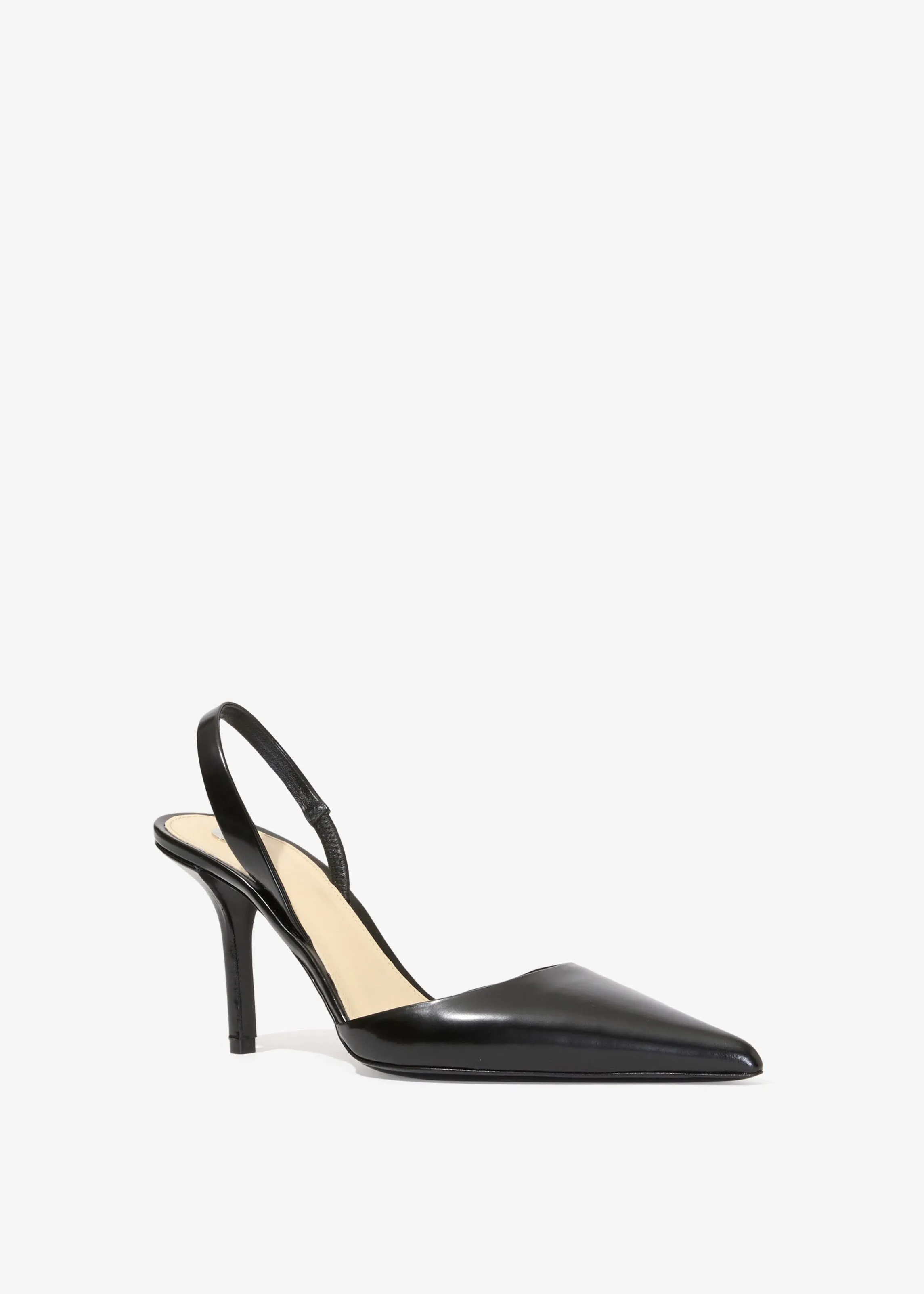 Slash Slingback Pumps (Spazzolato Leather)
