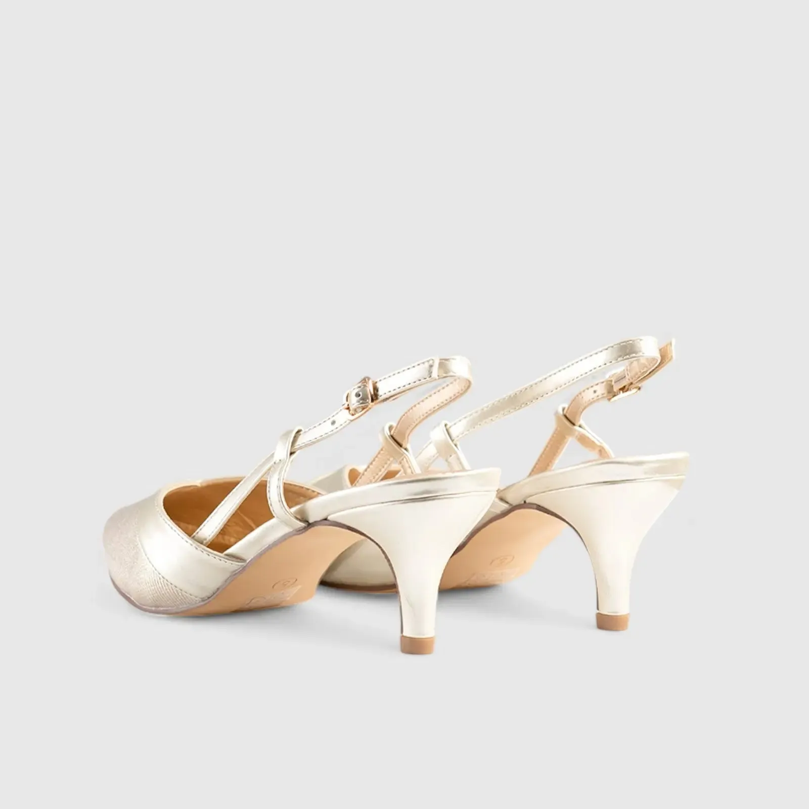 Slingback Court Shoe Gold 10558