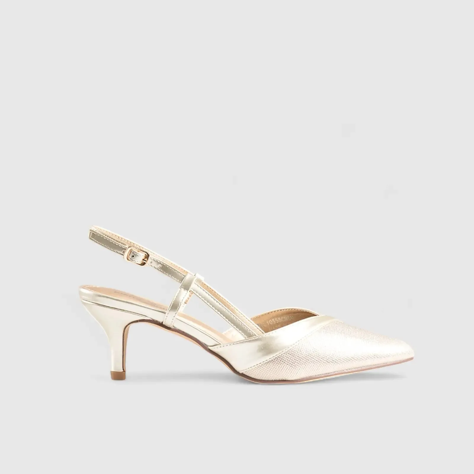 Slingback Court Shoe Gold 10558
