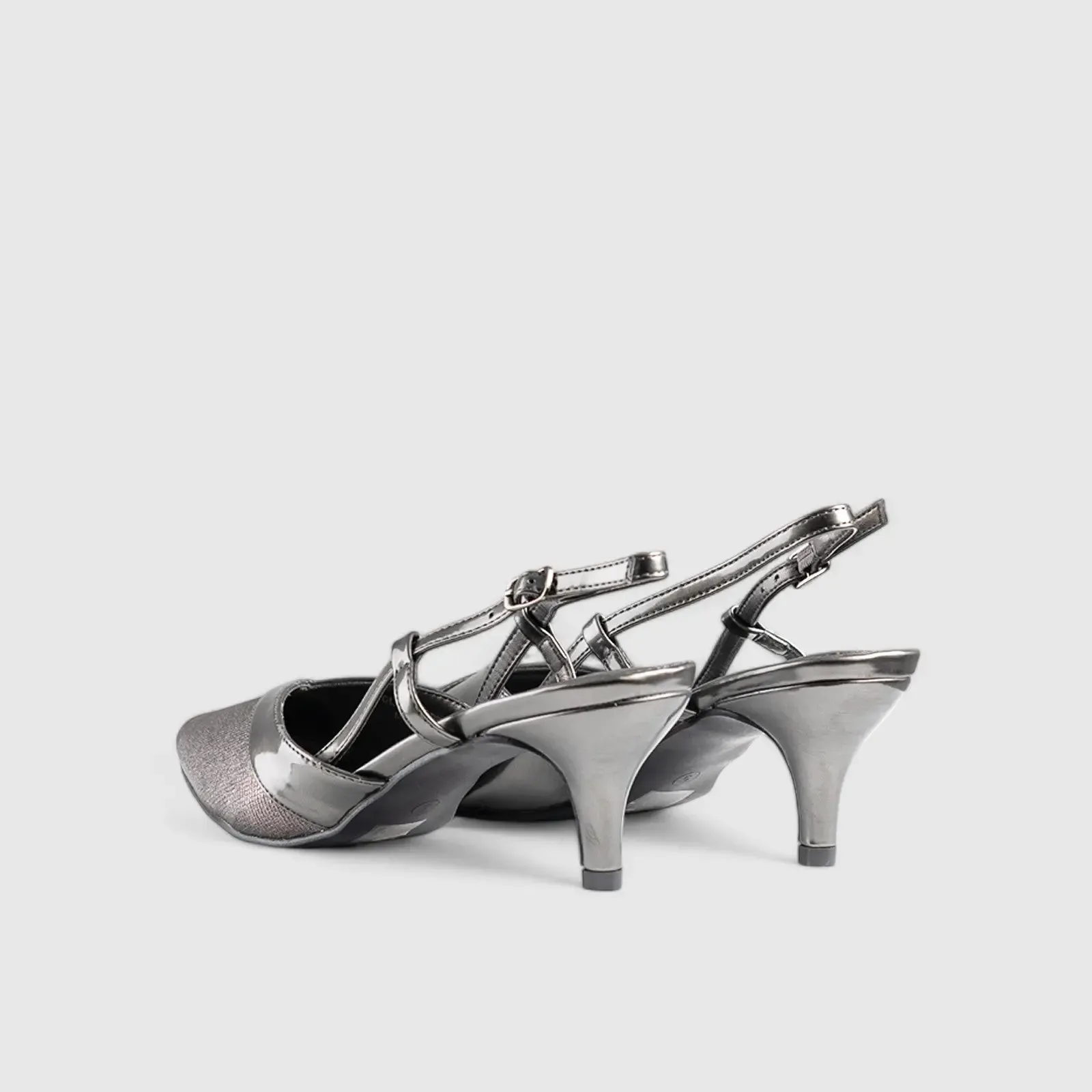 Slingback Court Shoe Pewter 10558