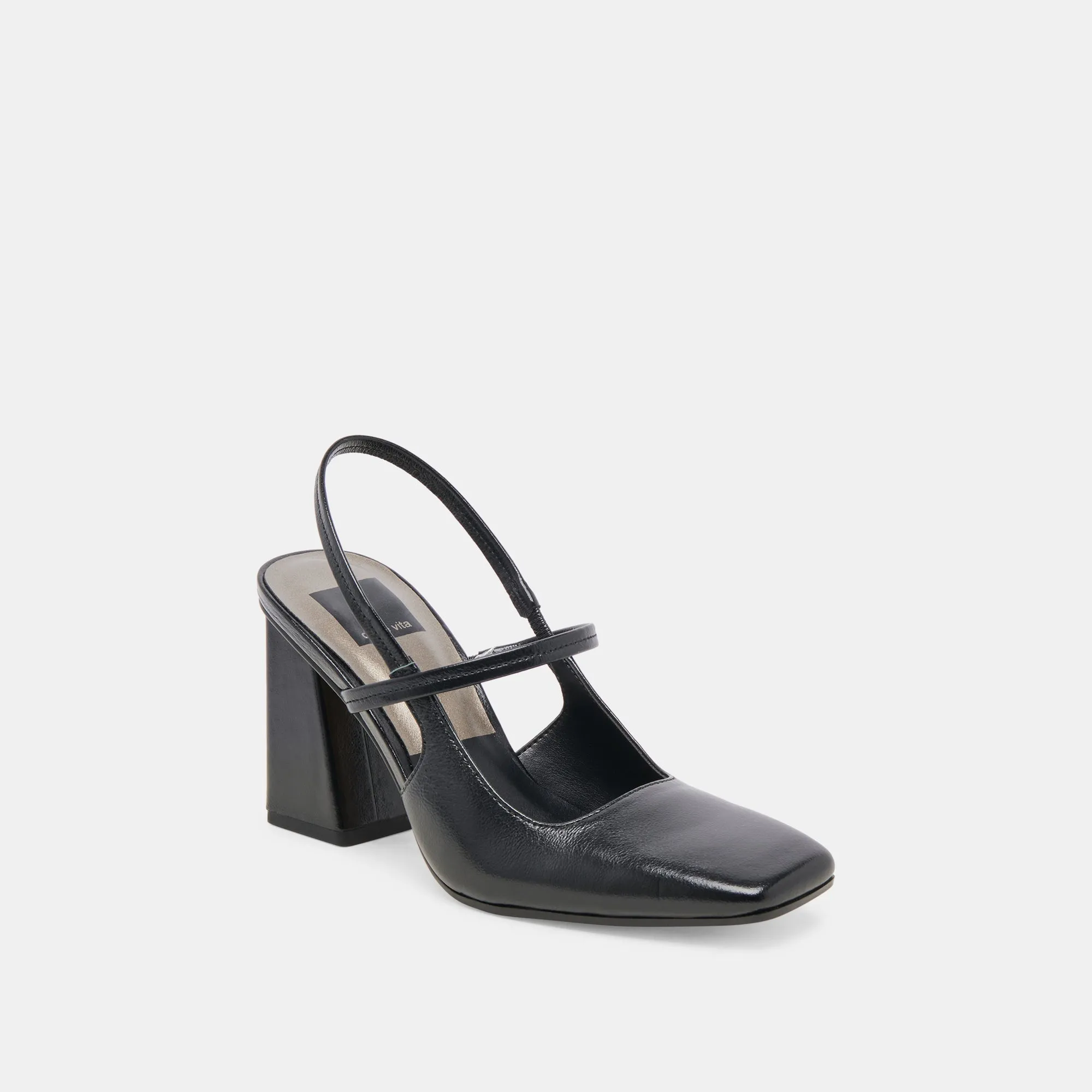SOYER HEELS MIDNIGHT CRINKLE PATENT - re:vita