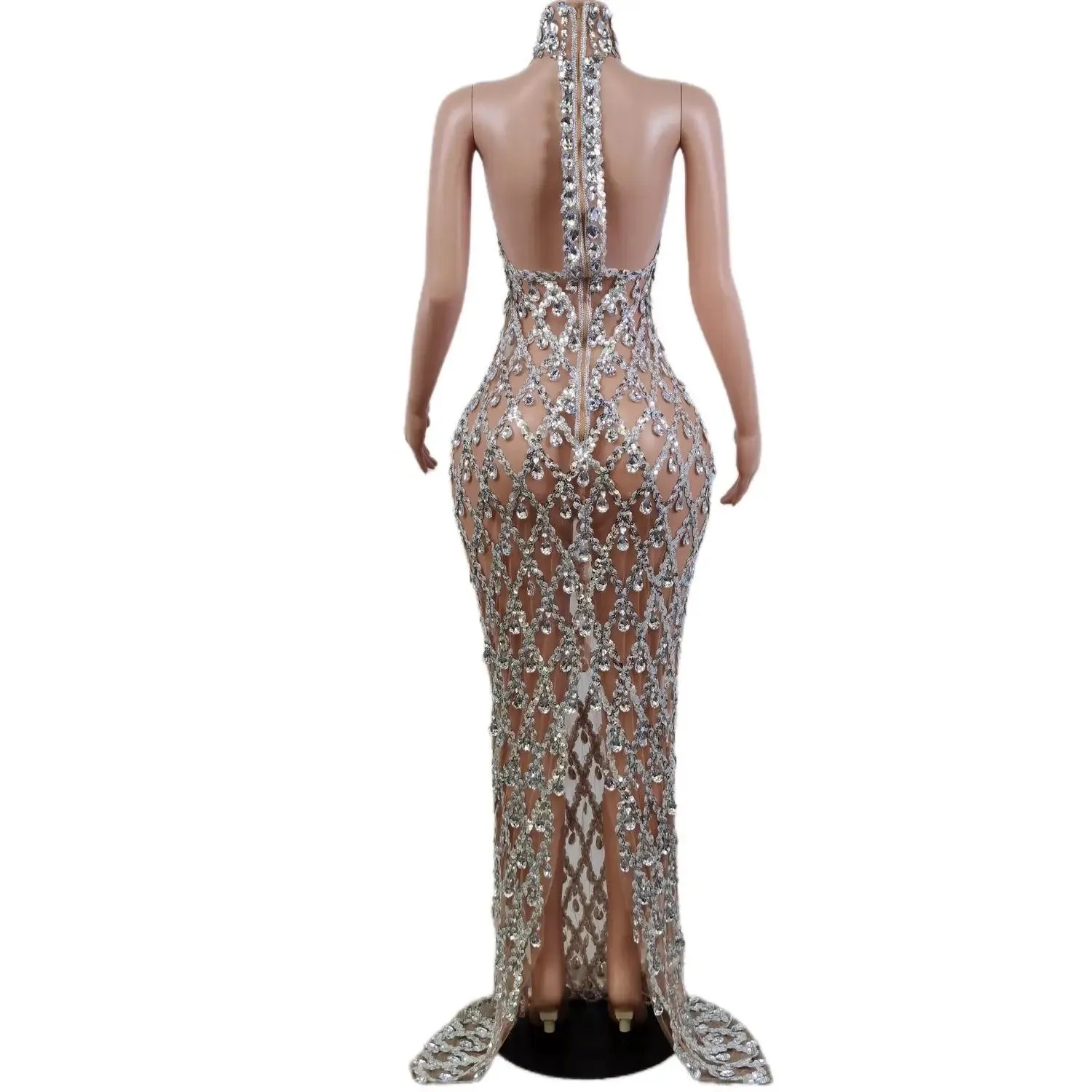 Sparkling Chandelier Gown - Clear Crystals