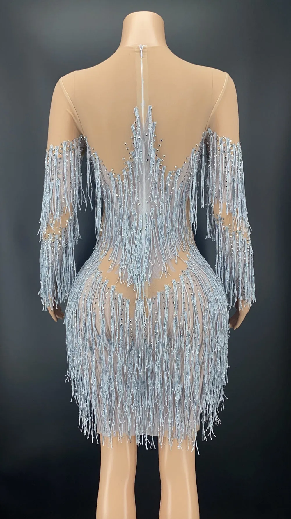 Sparkly Rhinestones Fringes Dress