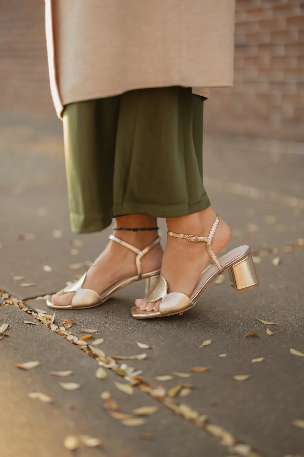 Sphere in Gold Metallic Leather by Koko   Palenki