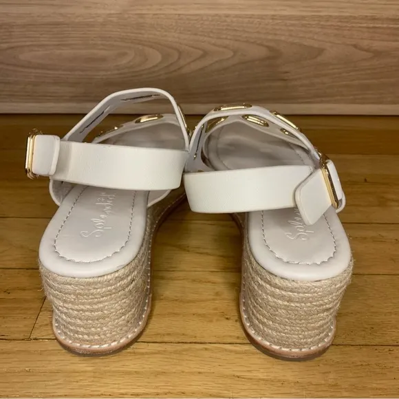 Splendid Dani Slingback Espadrille Platform Wedge Sandal in Linen - Size 7.5