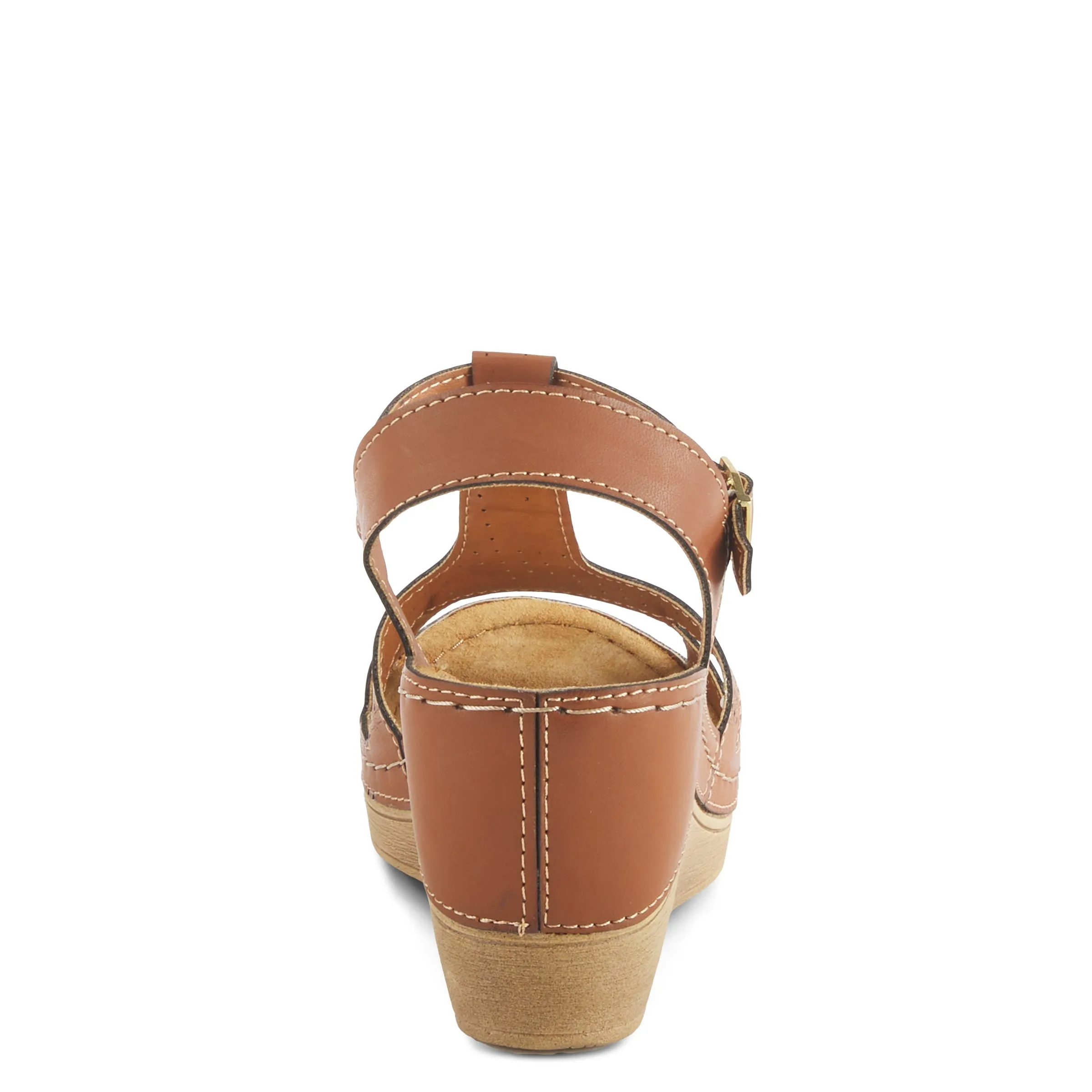 Spring Step Shoes  Flexus Natala Sandal Women’s Vegan Leather Wedge 3" Heel