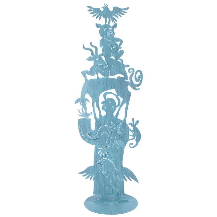 St Francis Sculpture, Metal Outdoor-Indoor Sculpture by Cricket Forge