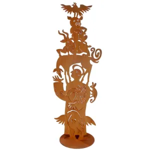 St Francis Sculpture, Metal Outdoor-Indoor Sculpture by Cricket Forge
