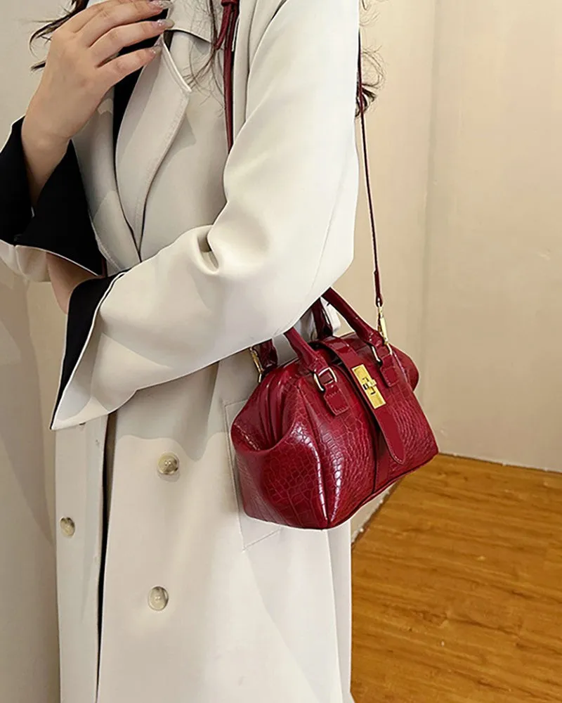 Stone Pattern Large Capacity Handbag