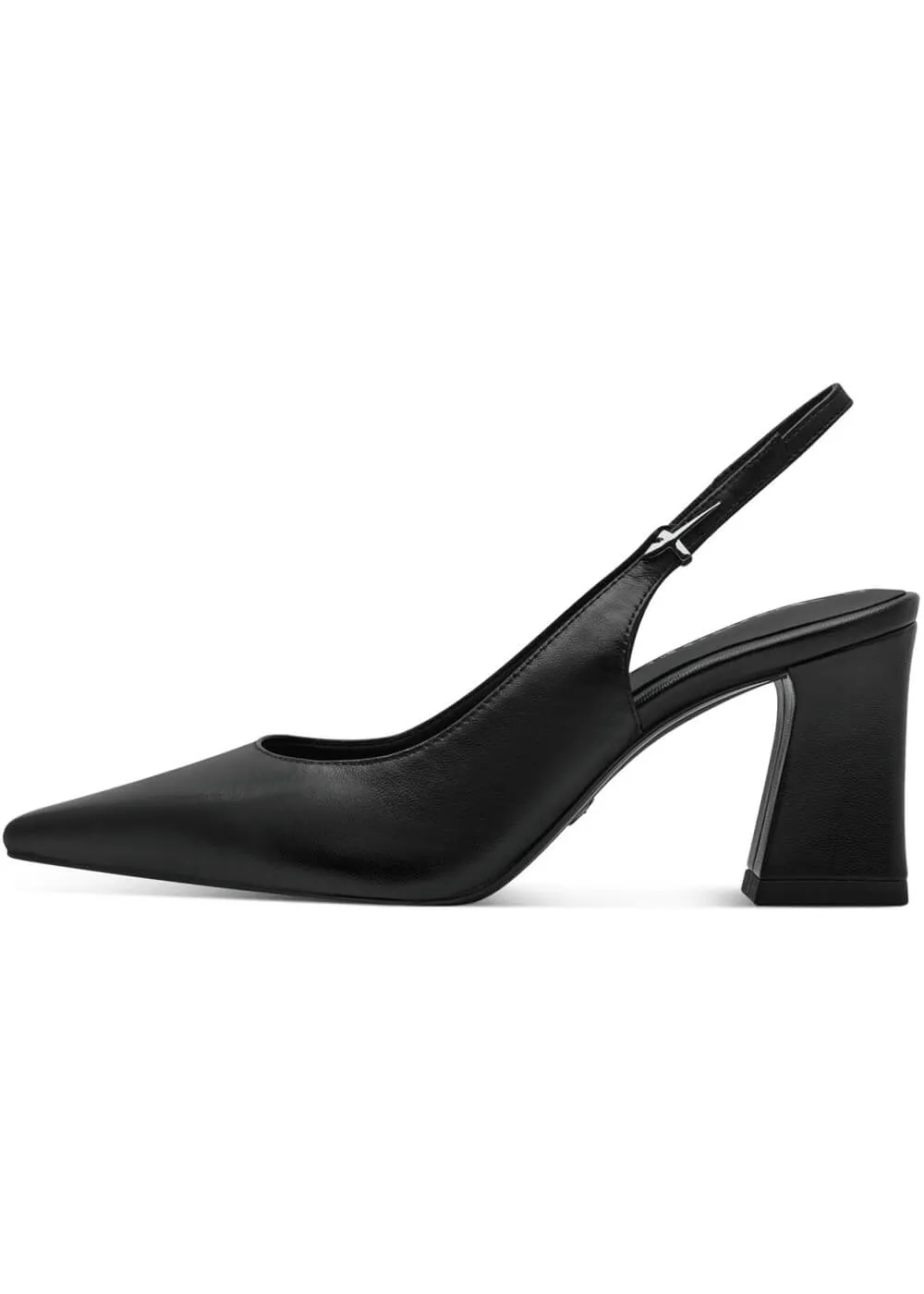 Tamaris Miranda Leather 60's Slingback Pumps Black