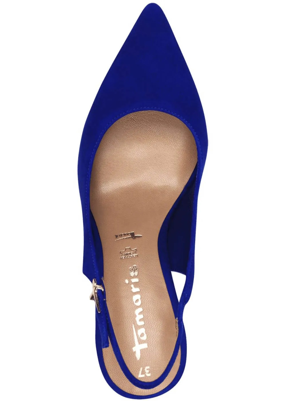 Tamaris Miranda Leather Slingback Pumps Royal Blue