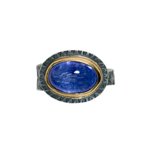 Tanzanite Ring - Sterling   22k Gold - Size 7
