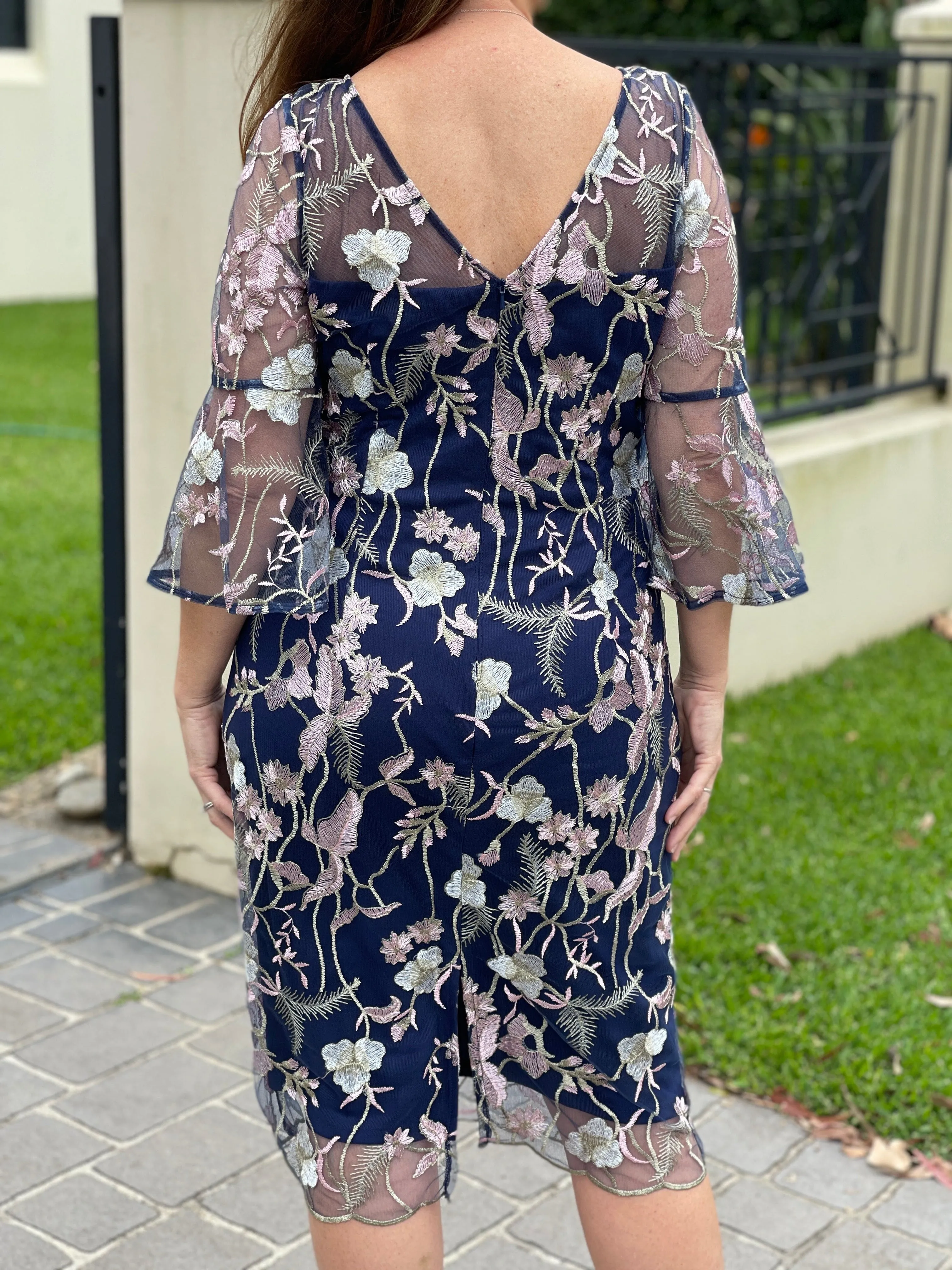 Tearose Navy Evening Dress