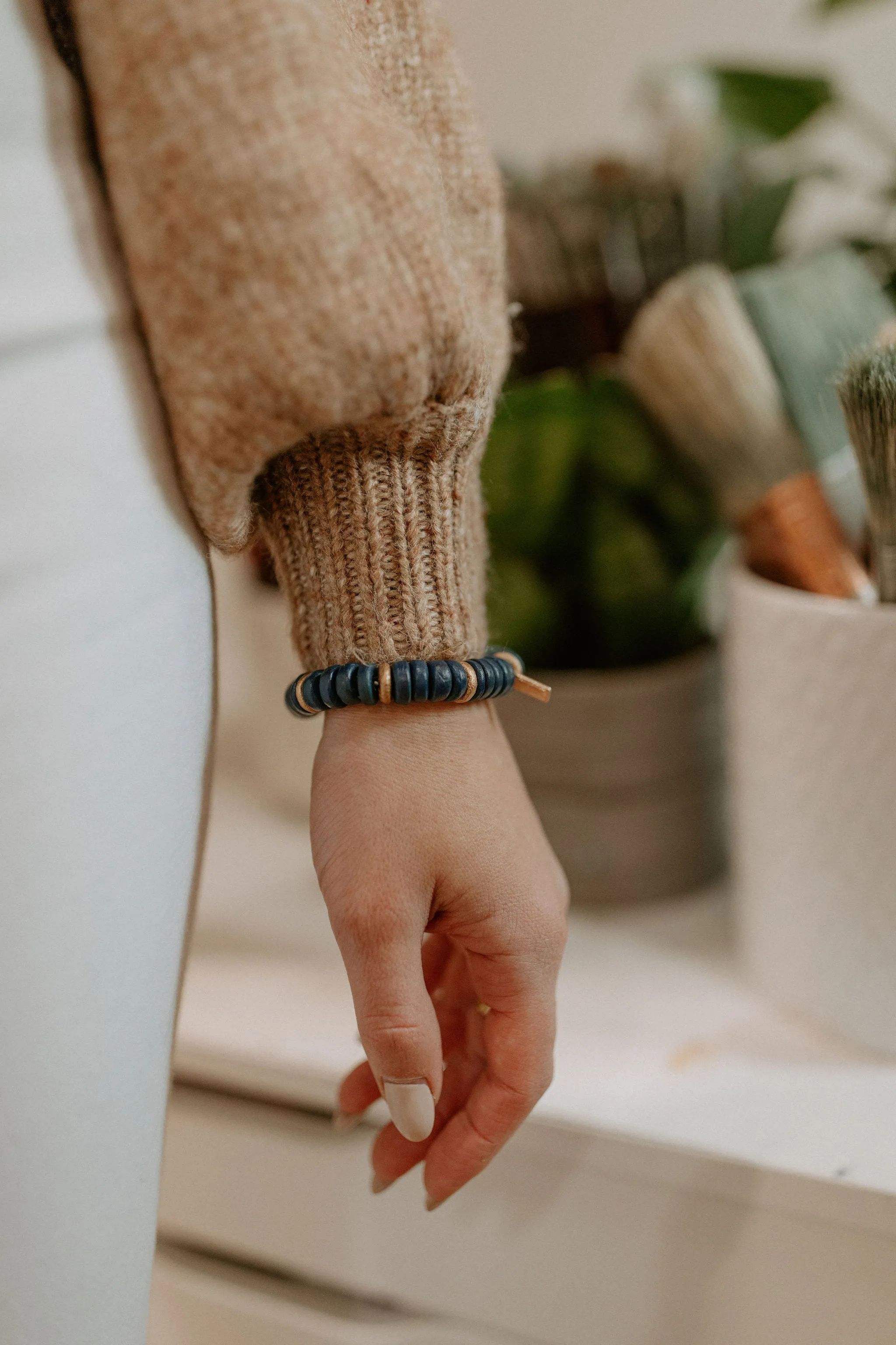The Presley Beaded Wood Bracelet
