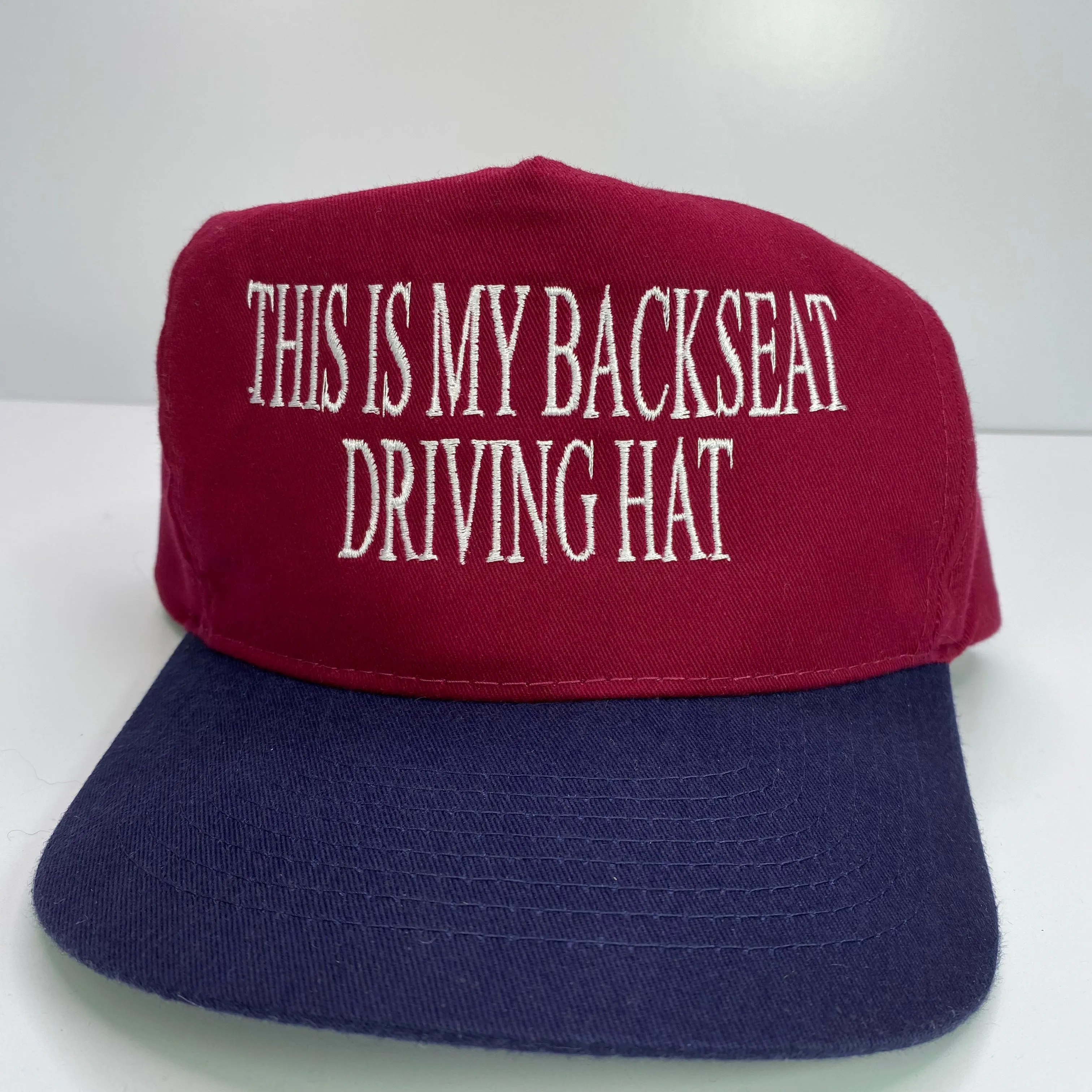 This is my Backseat Driving Hat Vintage Strapback Hat Cap Custom Embroidery