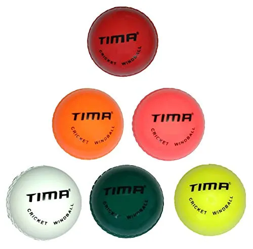 Tima Wind Ball Cricket Ball - Size: Standard (Pack of 6, Multicolor)