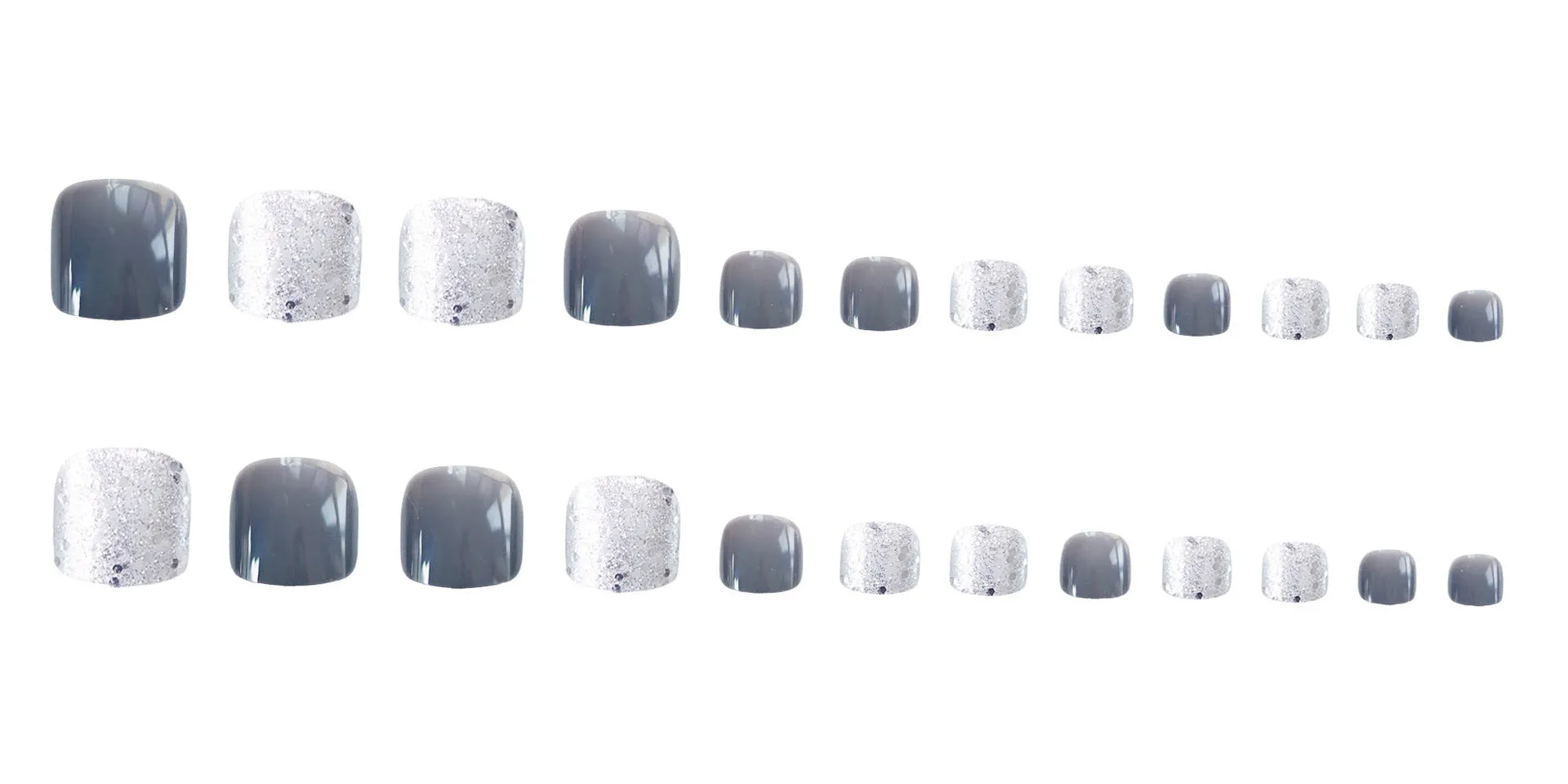 Toe nail Sparkle Morandi cyan