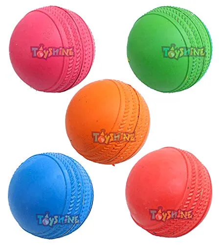 Toyshine Cricket Rubber Balls for Cricket, Pack of 10, SSTP (Multicolour)