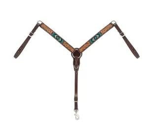 TURQUOISE BEADED PONY BREASTCOLLAR