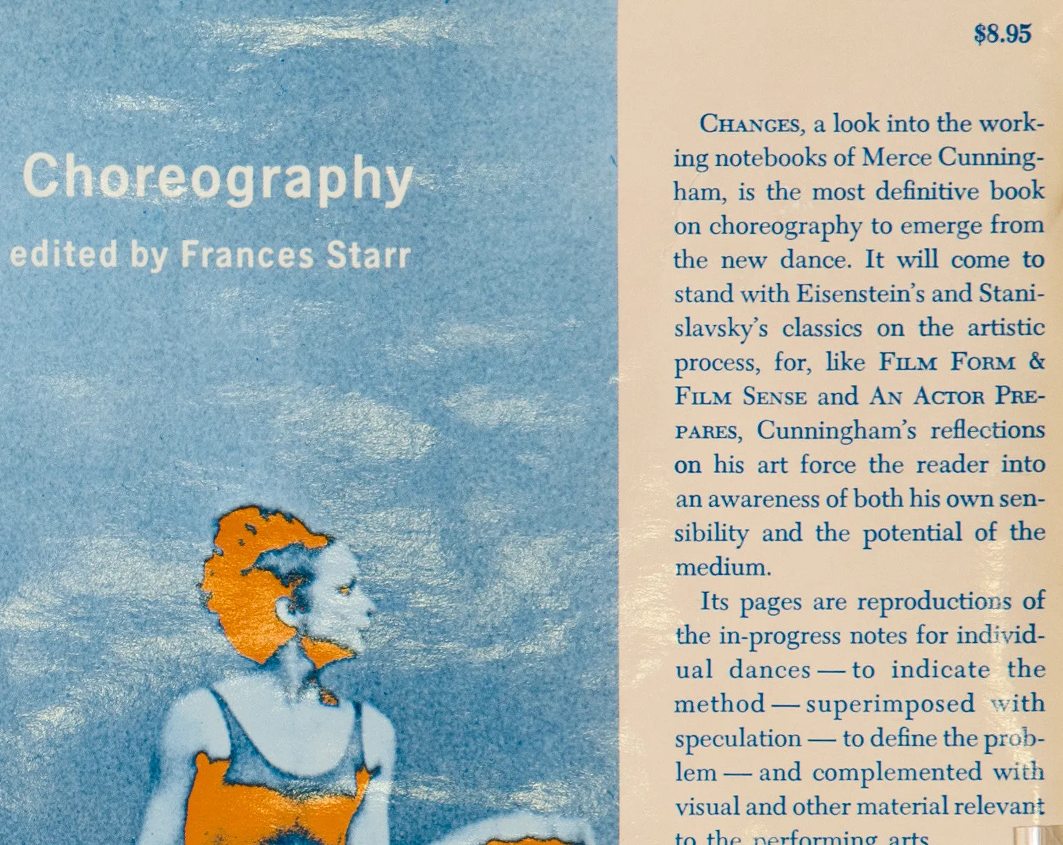 Unfolded Dust Jacket - Changes: Notes on Choreography. Merce Cunningham.