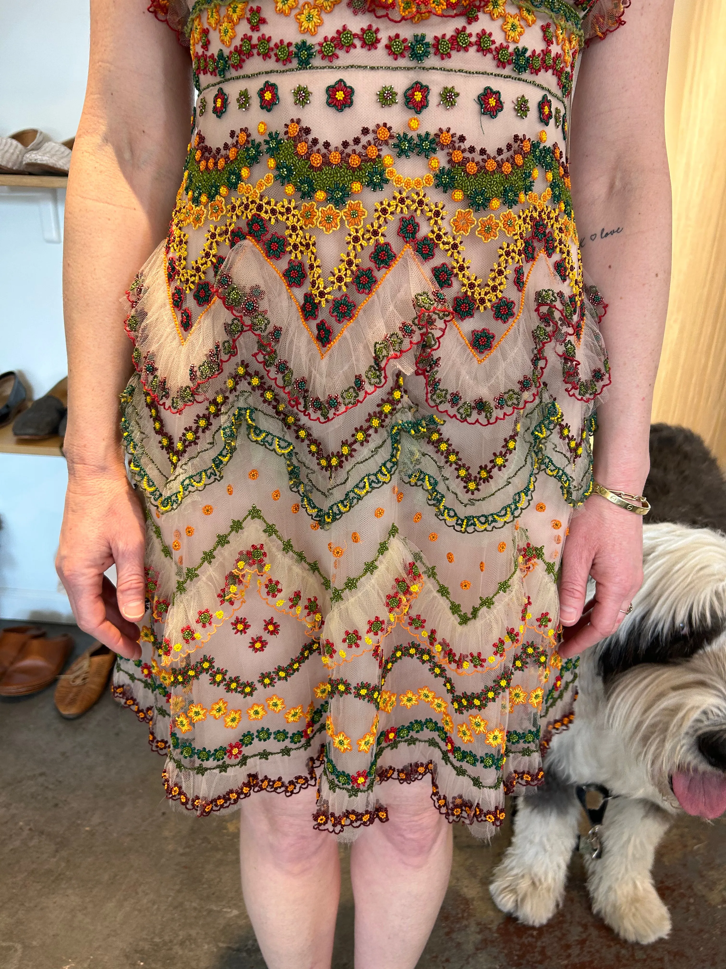 Valentino Beaded Cocktail Dress