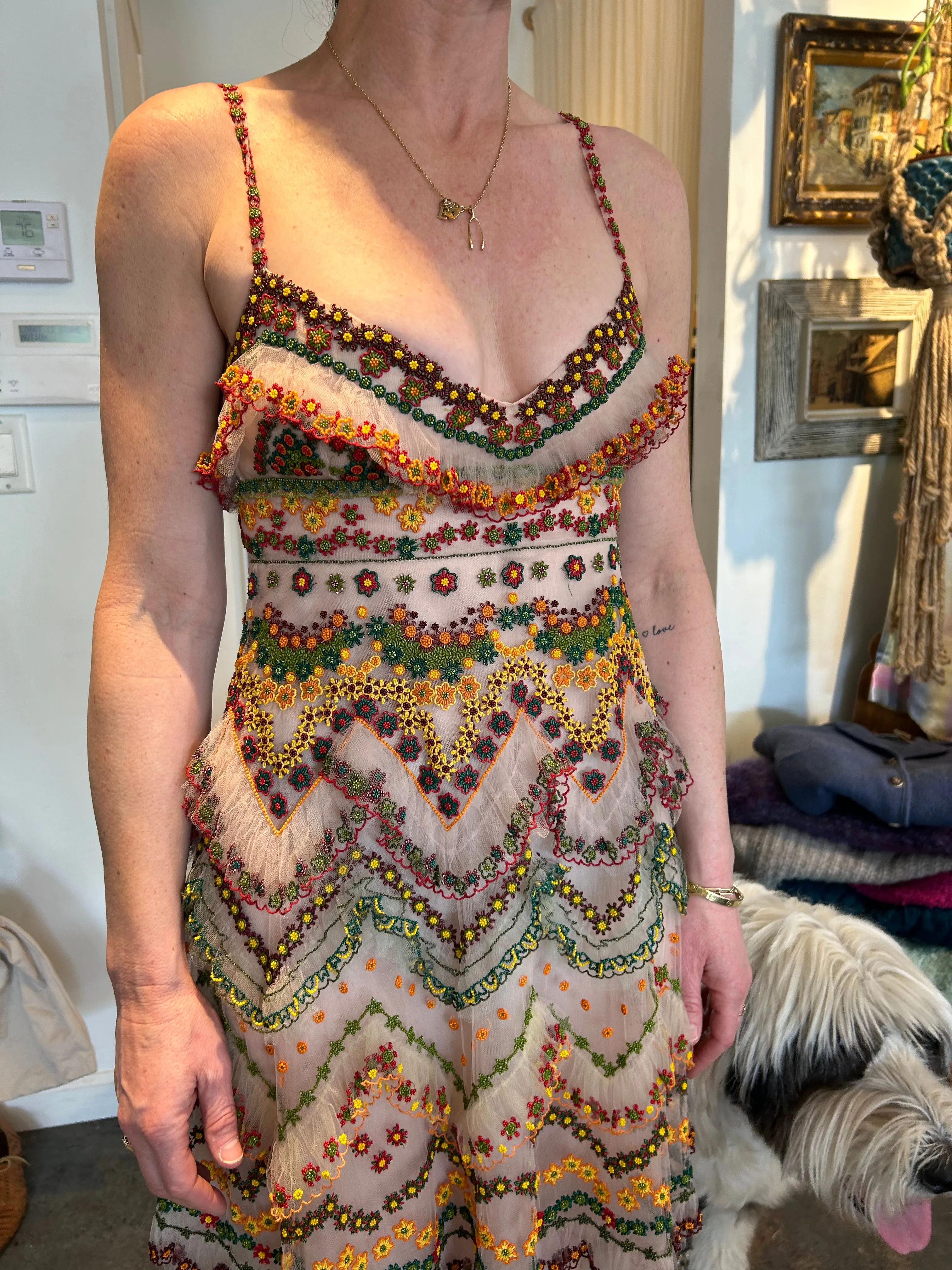 Valentino Beaded Cocktail Dress