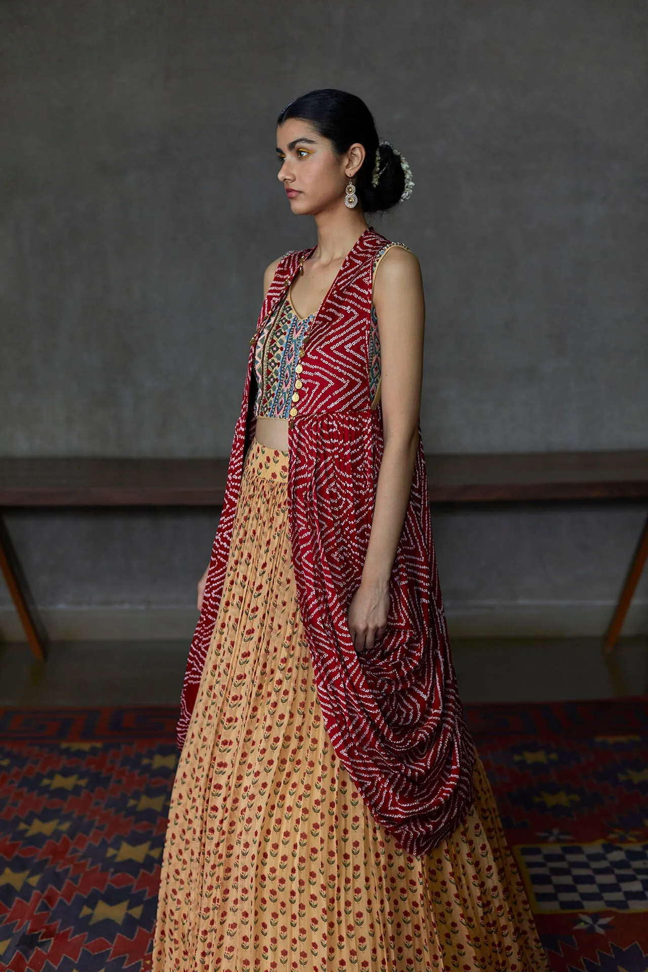 Veera Bandhani Lehenga Set