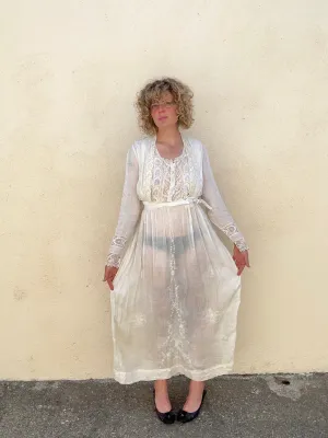 Victorian White Dress with Cape