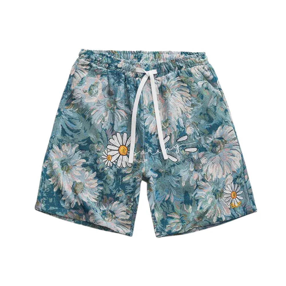 Vintage Floral Allover Canvas Shorts