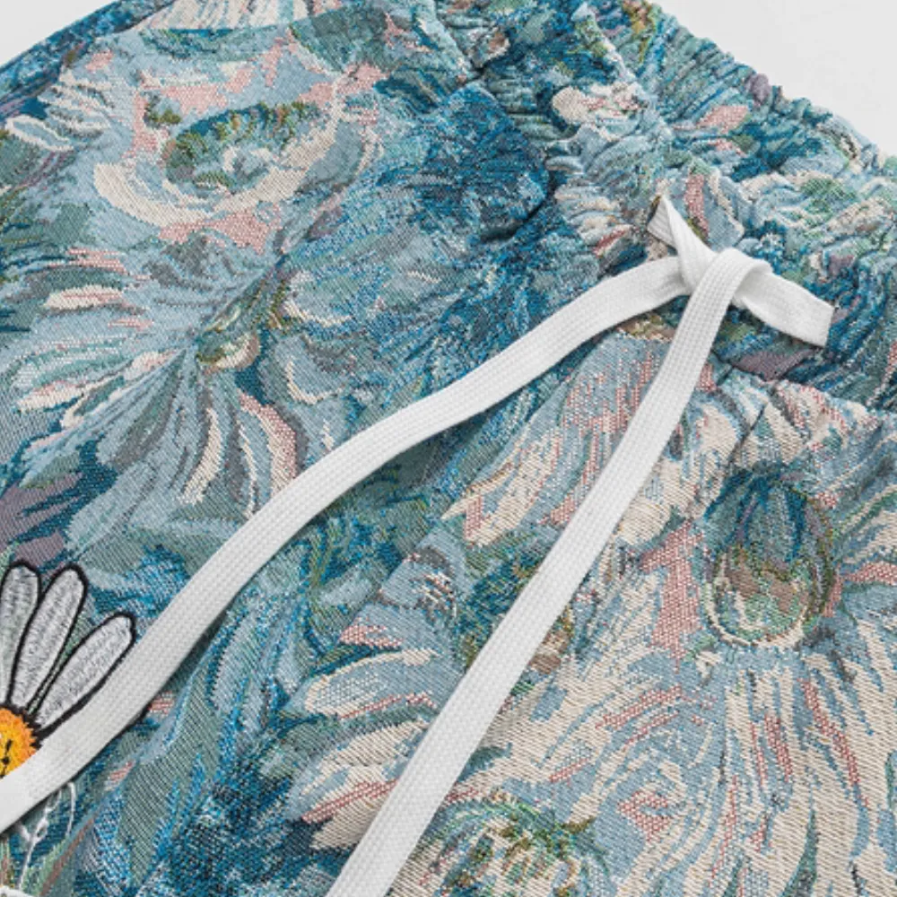 Vintage Floral Allover Canvas Shorts