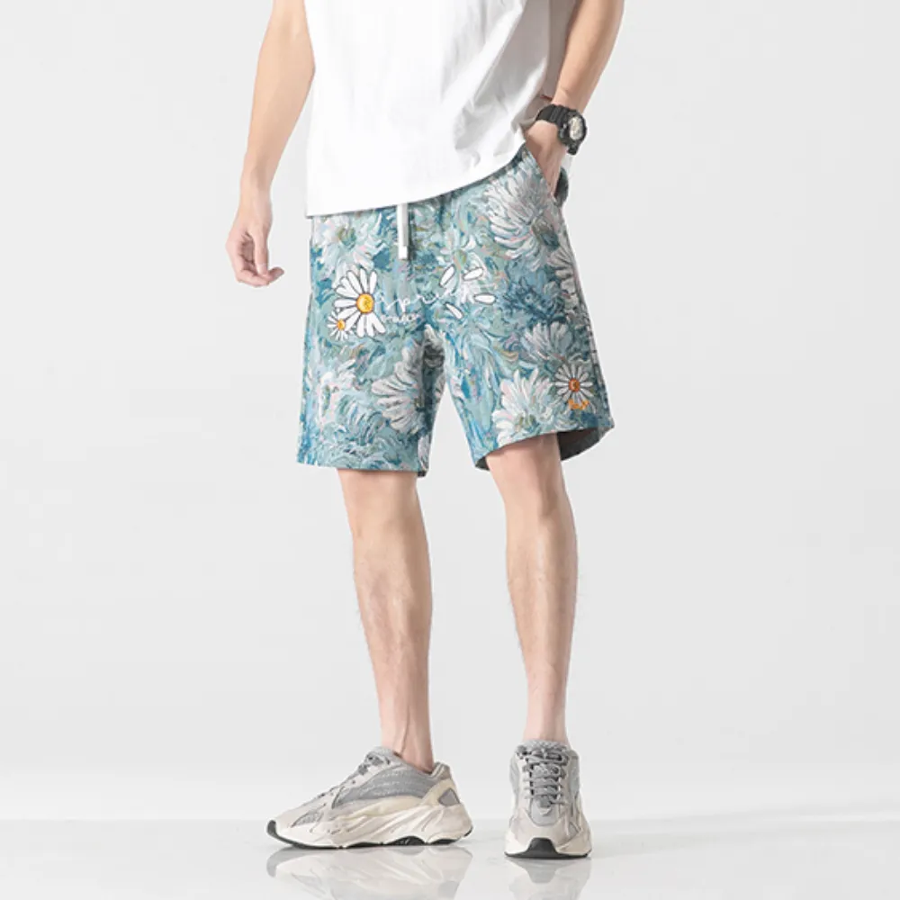 Vintage Floral Allover Canvas Shorts