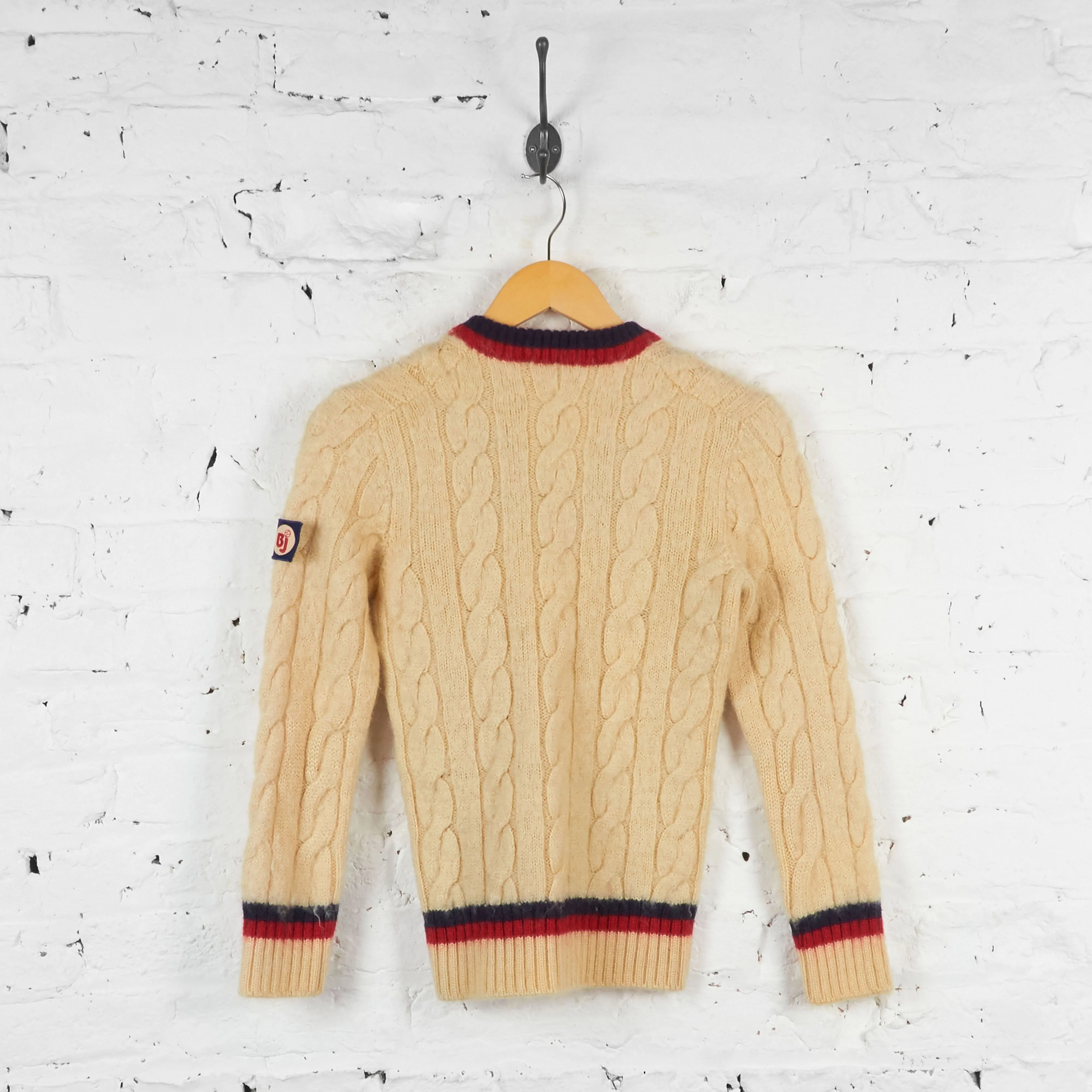 Vintage Women's Fila Cricket Jumper - Cream - XXS