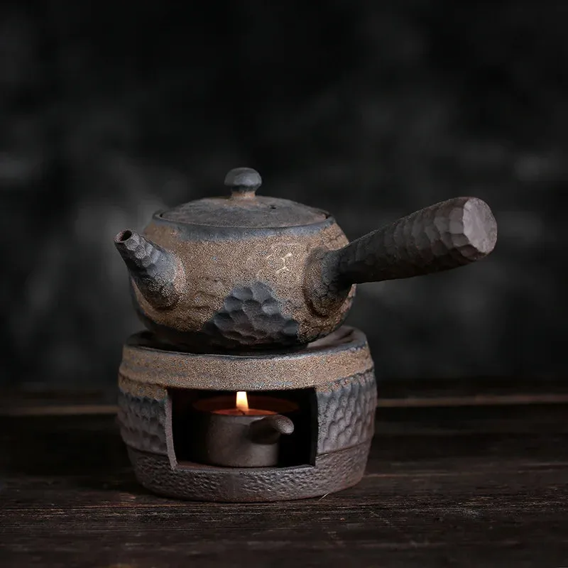 Wabi Sabi Handmade Tea Set With Tea Warmer and Tray