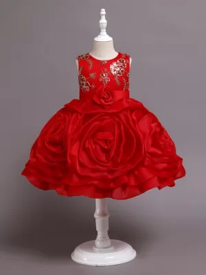 Winter Roses Shimmer Formal Dress