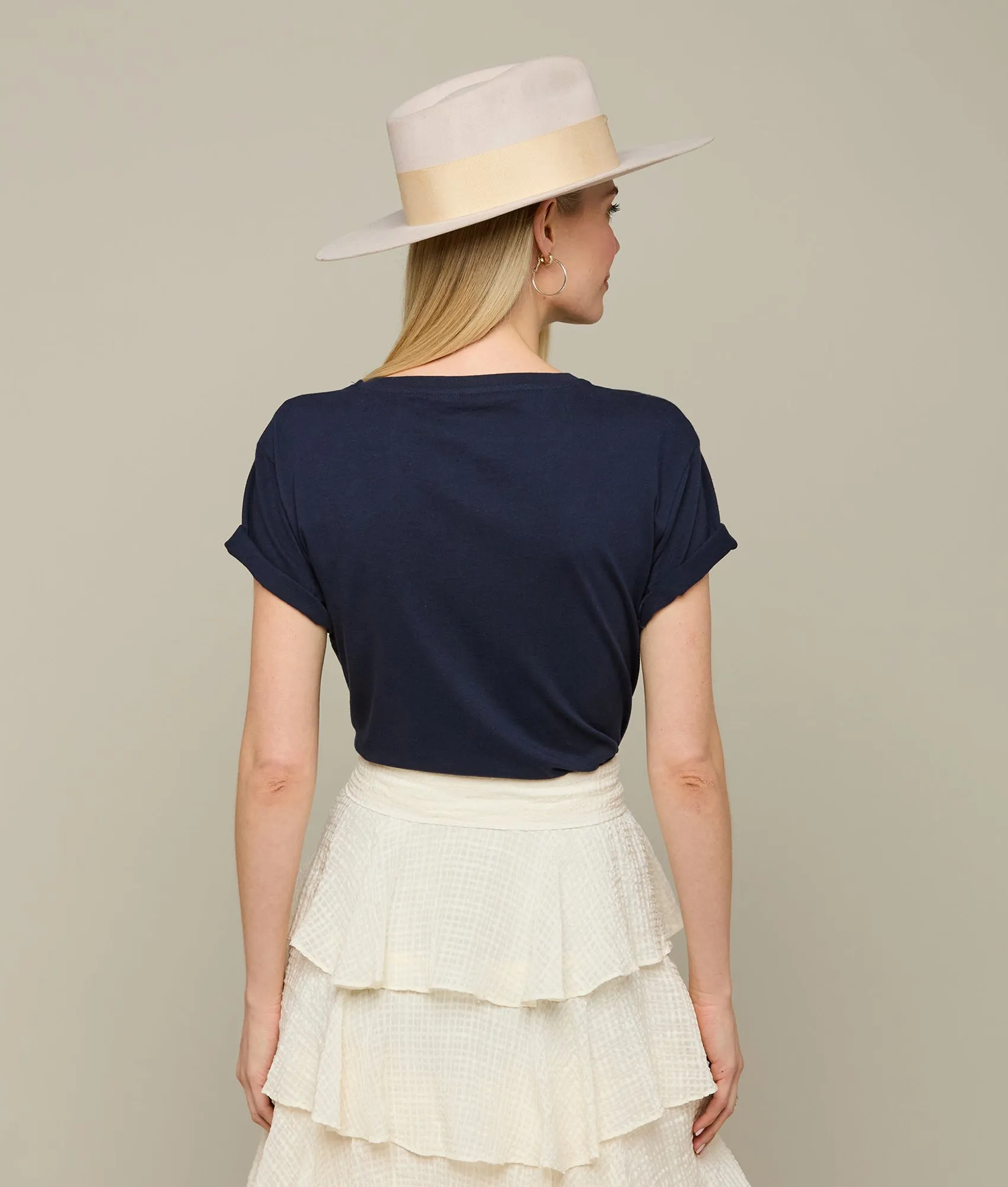 Women's Lucchese Classic Embroidered Tee :: Navy