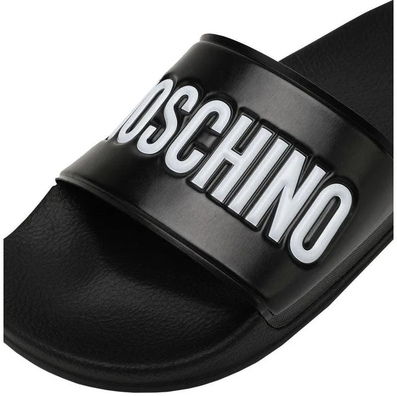 Women's Moschino Couture Pvc Sandal Slide With Logo