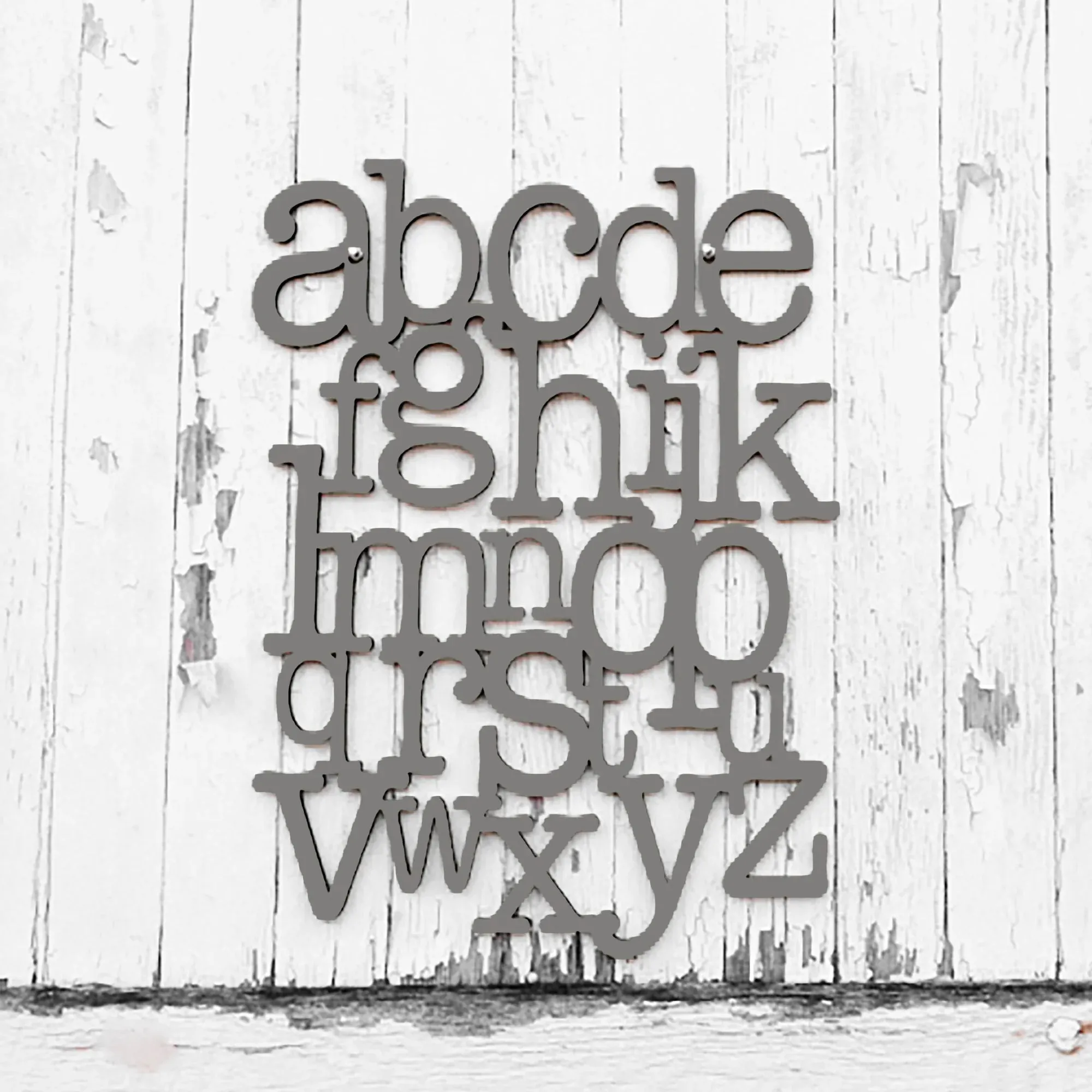 Wood Wall Art Sign Alphabet by Spunky Fluff