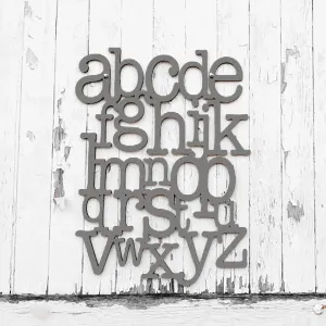 Wood Wall Art Sign Alphabet by Spunky Fluff