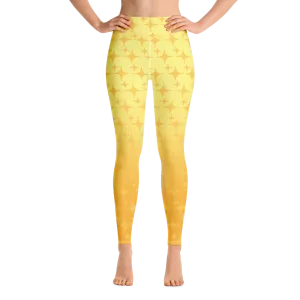 Yellow Ghost Sparkle Leggings (Women's XS-XL)